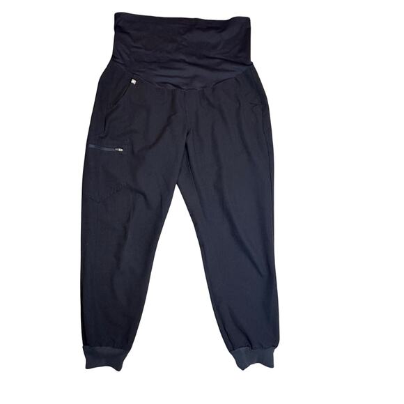 Figs Zamora Maternity Jogger Scrub Pants BLACK XL - Picture 1 of 5